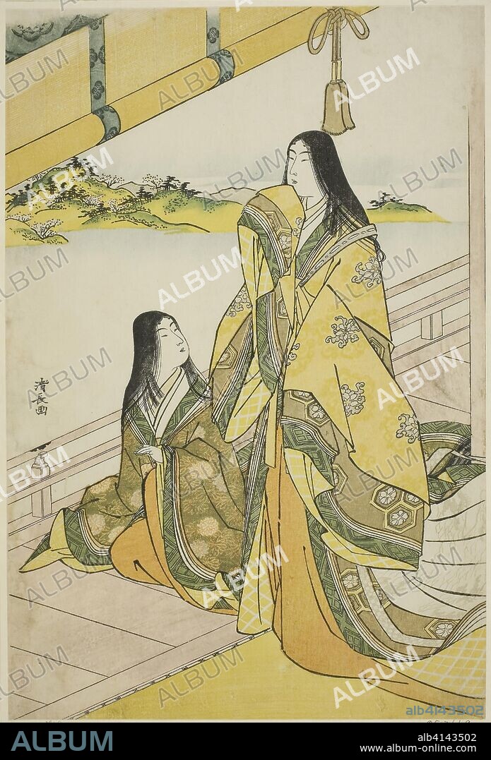 Sei Shonagon and Her Companion, from an untitled series of court ladies. Torii Kiyonaga; Japanese, 1752-1815. Date: 1779-1789. Dimensions: 38.0 x 25.5 cm. Color woodblock print; oban. Origin: Japan.