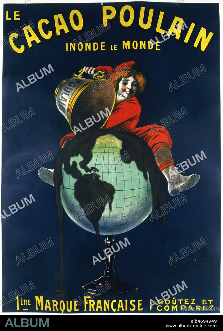 'Le cacao Poulain inonde le monde'. Affiche publicitaire pour le chocolat Poulain illustree par CAPPIELLO (1875-1942). Credit : Coll. Perrin/KHARBINE-TAPABOR.