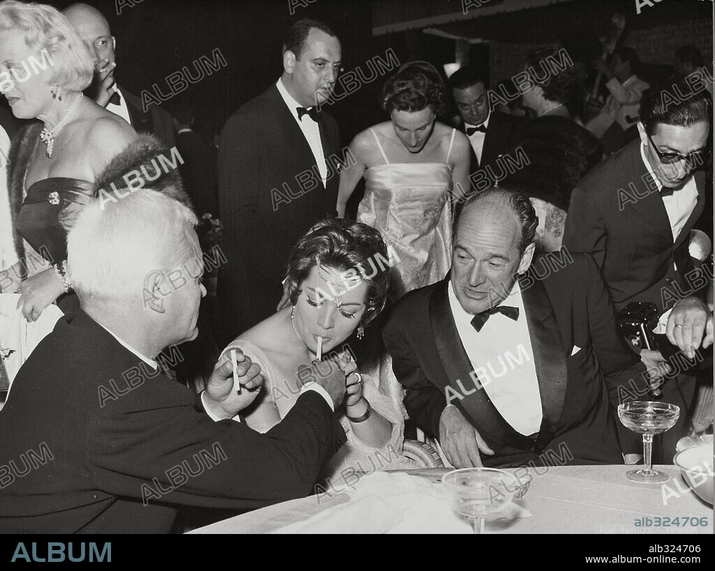 ANTHONY MANN, PETER VAN EYCK and SARA MONTIEL.