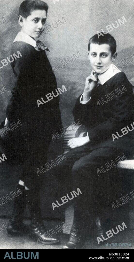 Marcel Proust with Brother, Robert, 1885