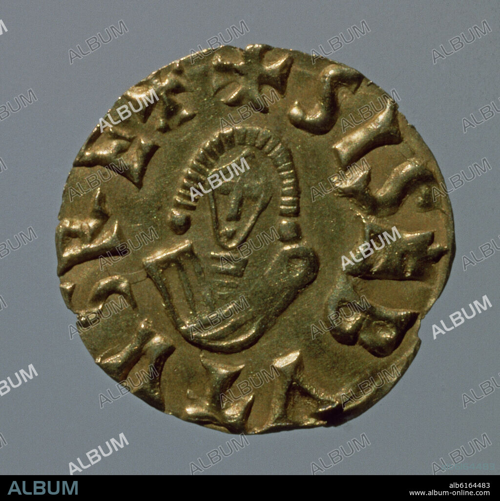 MONEDA DE ORO VISIGODA DE SISEBUTO-612-621-16 MM.