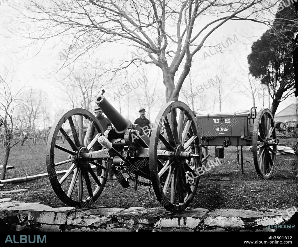 Six Pounder wiard gun, at the Arsenal, Washington, D.C., 1862. The Wiard rifle is a semi-steel light artillery piece invented by Norman Wiard. About 60 were manufactured between 1861 and 1862, at O'Donnell's Foundry, New York City. Photo by Mathew Brady studios.