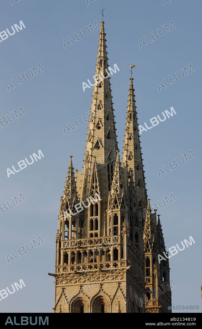 Saint-Corentin cathedral spire, Quimper.