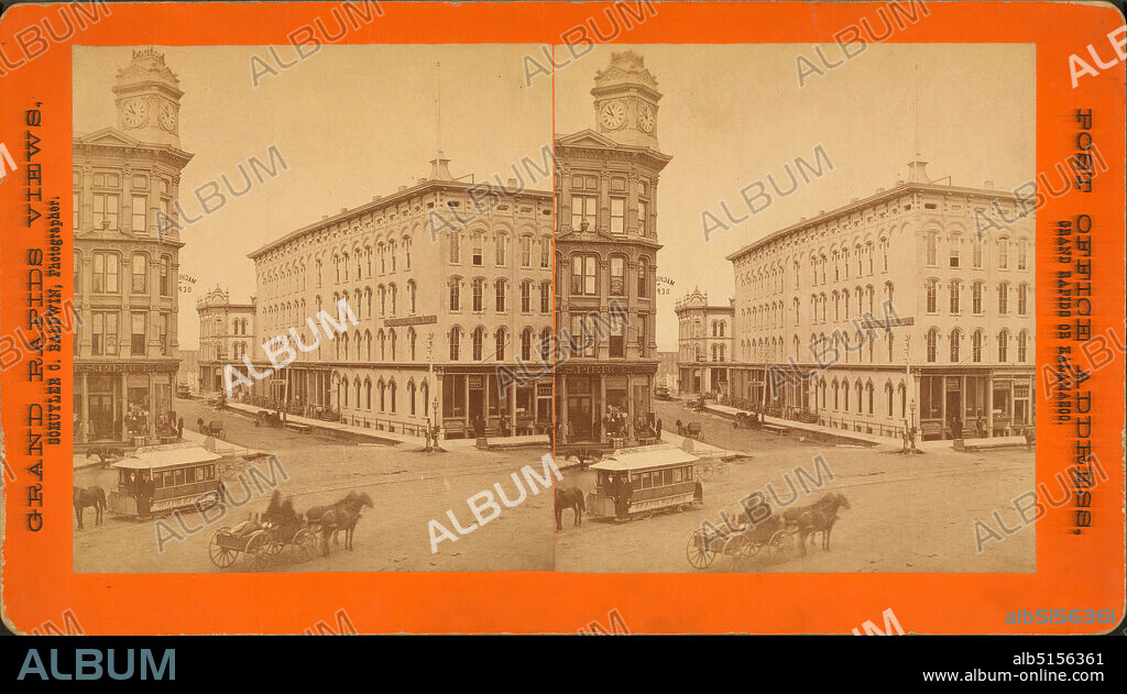 Parish block around Sands Hotel., still image, Stereographs, 1870 - 1890, Baldwin, Schuyler C. (Schuyler Colfax) (1823-1900).
