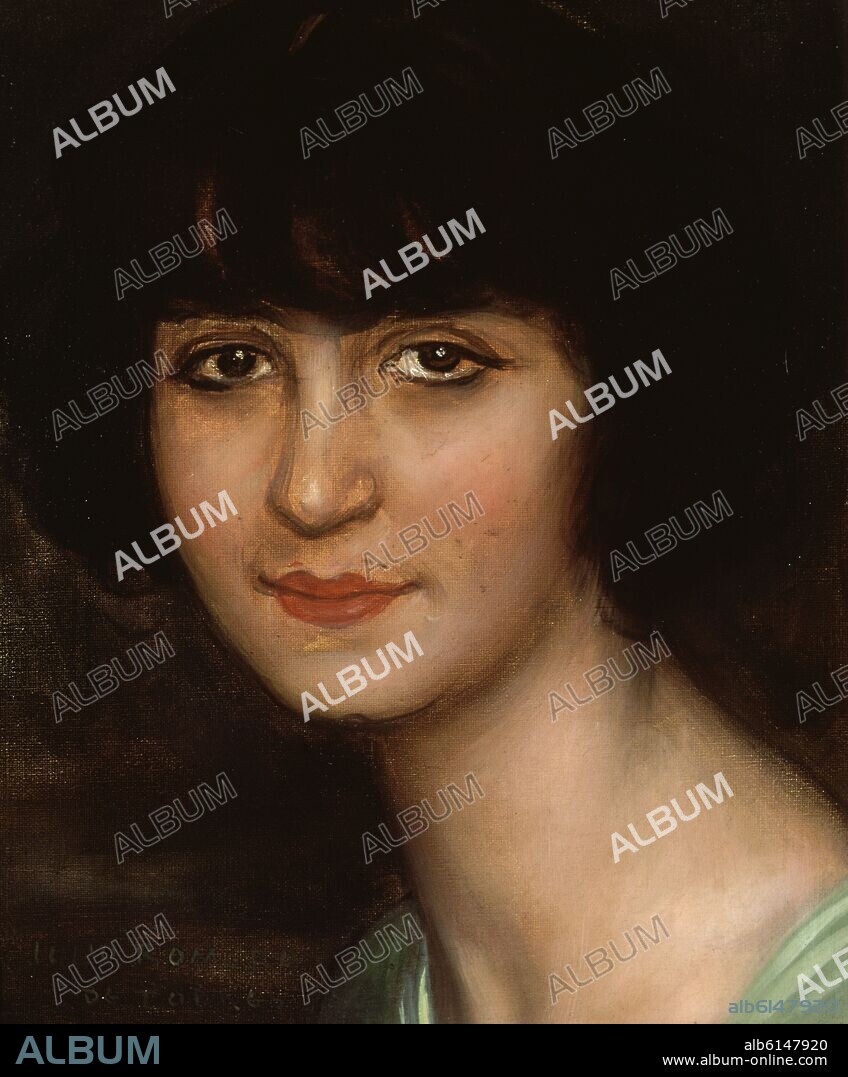 JULIO ROMERO DE TORRES. CECILIA ROBALLO - 1929 - OLEO/LIENZO - 23X28 CM.