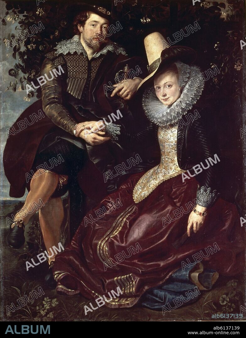 PETER PAUL RUBENS. 'Autorretrato del artista con su primera esposa, Isabella Brant', 1609-1610, Óleo sobre lienzo, 178 x 136,5 cm.