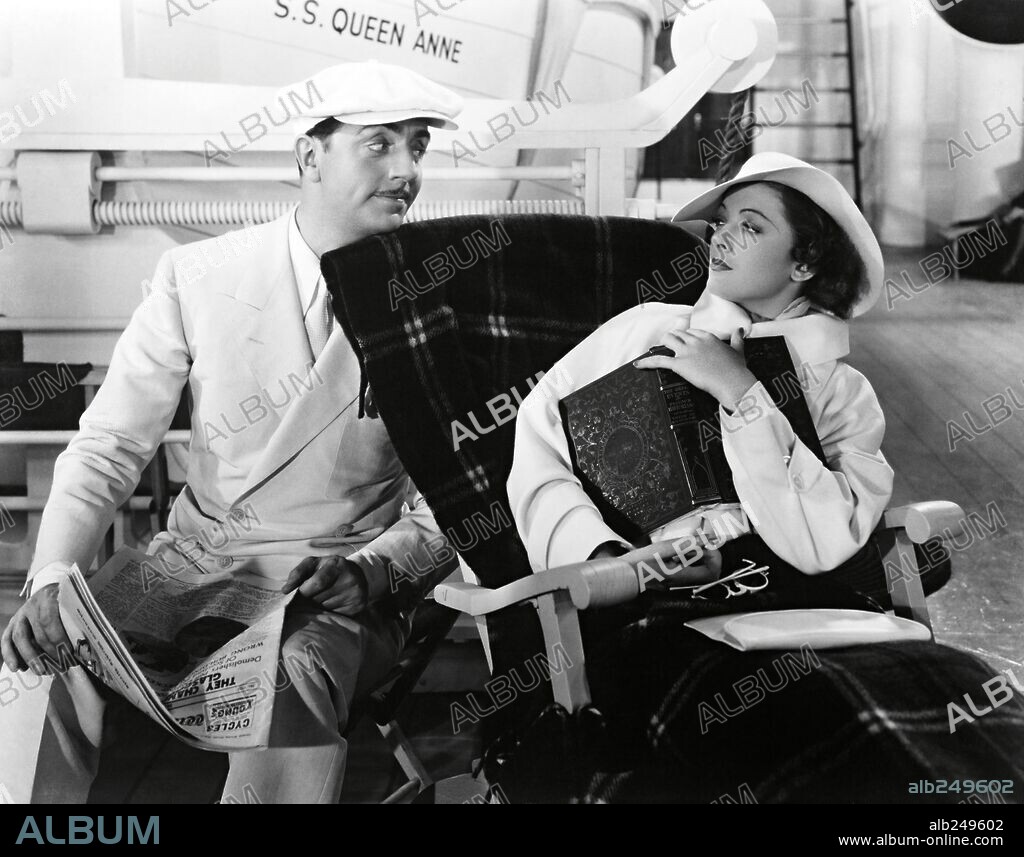 MYRNA LOY and WILLIAM POWELL in LIBELED LADY, 1936, directed by JACK CONWAY. Copyright M.G.M.