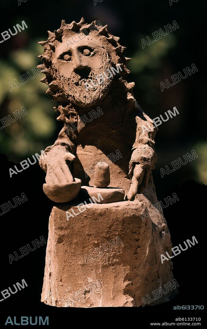 FERNANDO ROCHE ORTEGA-(S XX) ALFARERO. FIGURA DE BARRO- CERAMICA POPULAR  S XX.