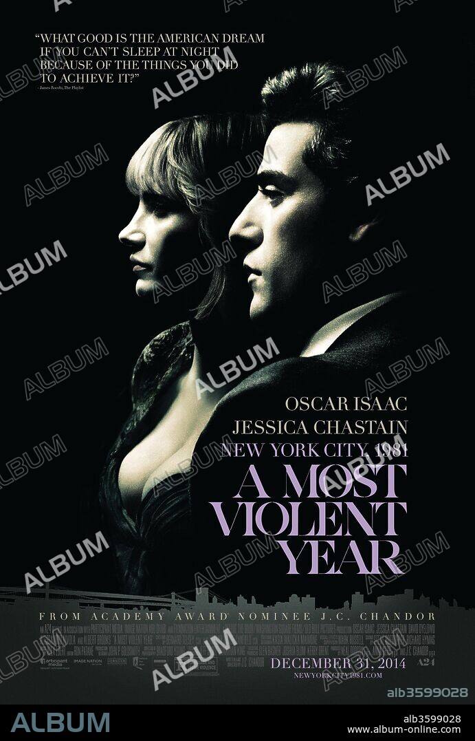 JESSICA CHASTAIN en EL AÑO MÁS VIOLENTO, 2014 (A MOST VIOLENT YEAR), dirigida por J. C. CHANDOR. Copyright BEFORE THE DOOR PICT/WASHINGTON SQUARE FILMS/FILMNATION ENT.