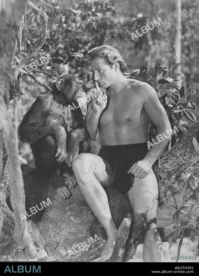 LEX BARKER in TARZAN'S MATE IN PERIL, 1951 (TARZAN'S PERIL), directed by BYRON HASKIN. Copyright RKO.