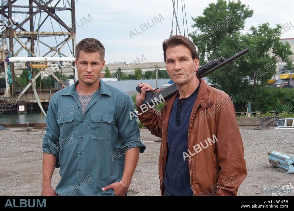 PATRICK SWAYZE und TRAVIS FIMMEL in BEAST, THE-TV, 2009, unter der Regie von VINCENT ANGELL und WILLIAM ROTKO. Copyright Sony Pictures Television. episodio 1.