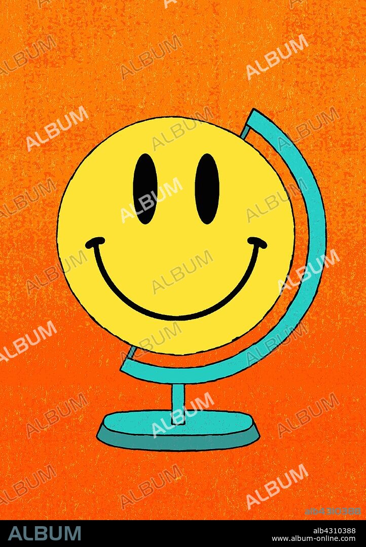 Smiley face globe.