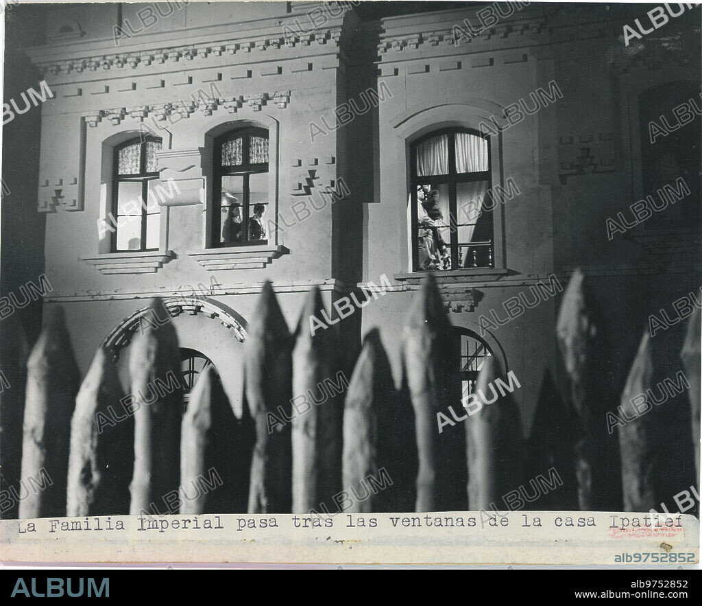 Yekaterinburg (Russia), 1918. View of the Ipatiev House, where Tsar Nicholas II and his family were shot.