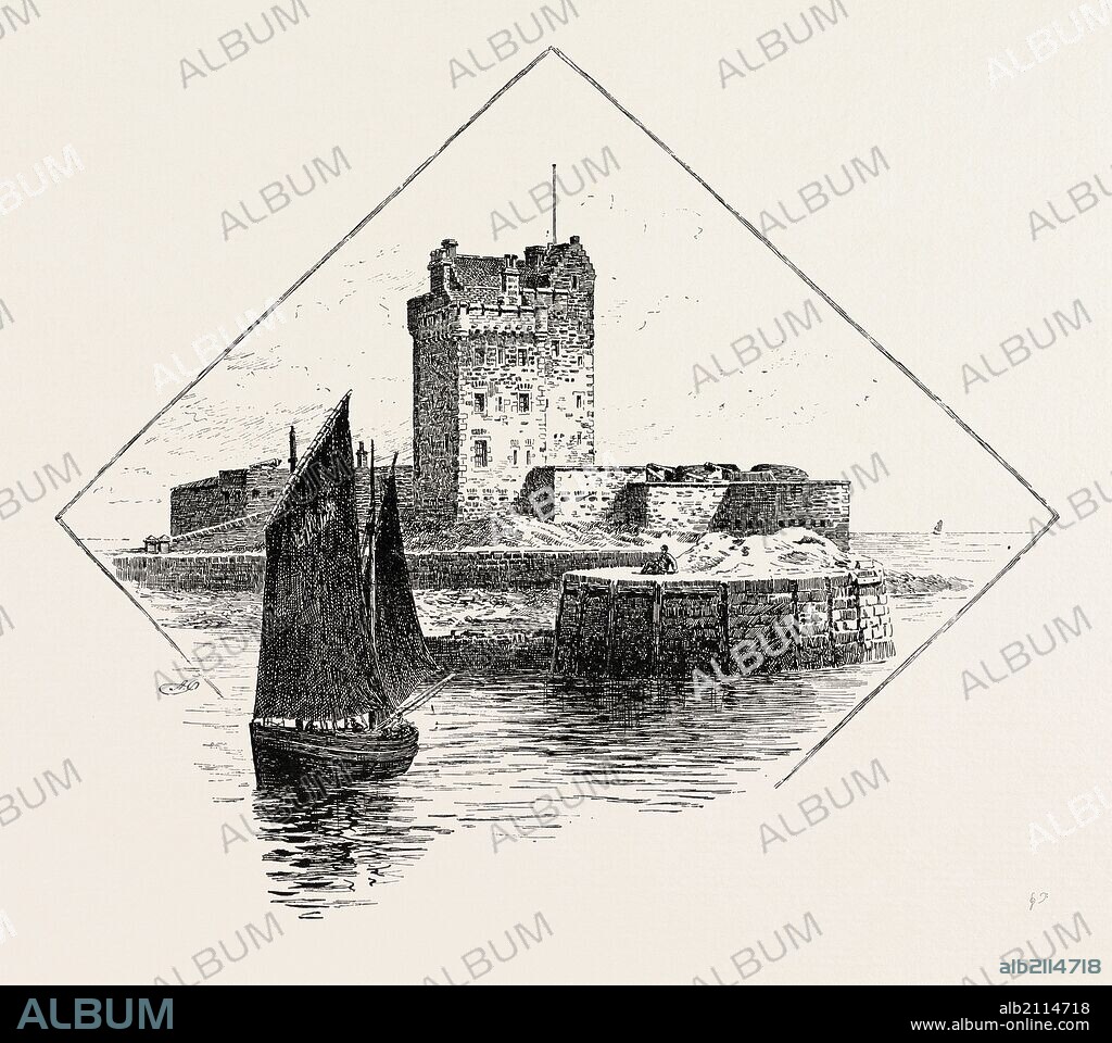 BROUGHTY FERRY CASTLE, UK. Broughty Castle is a historic castle in Broughty Ferry, Dundee, Scotland. It was completed around 1495, although the site was earlier fortified in 1454 when George Douglas, 4th Earl of Angus received permission to build on the site. His son Archibald Douglas, 5th Earl of Angus was coerced into ceding the castle to the crown. The main tower house forming the centre of the castle with four floors was built by Andrew, 2nd Lord Gray who was granted the castle in 1490.
