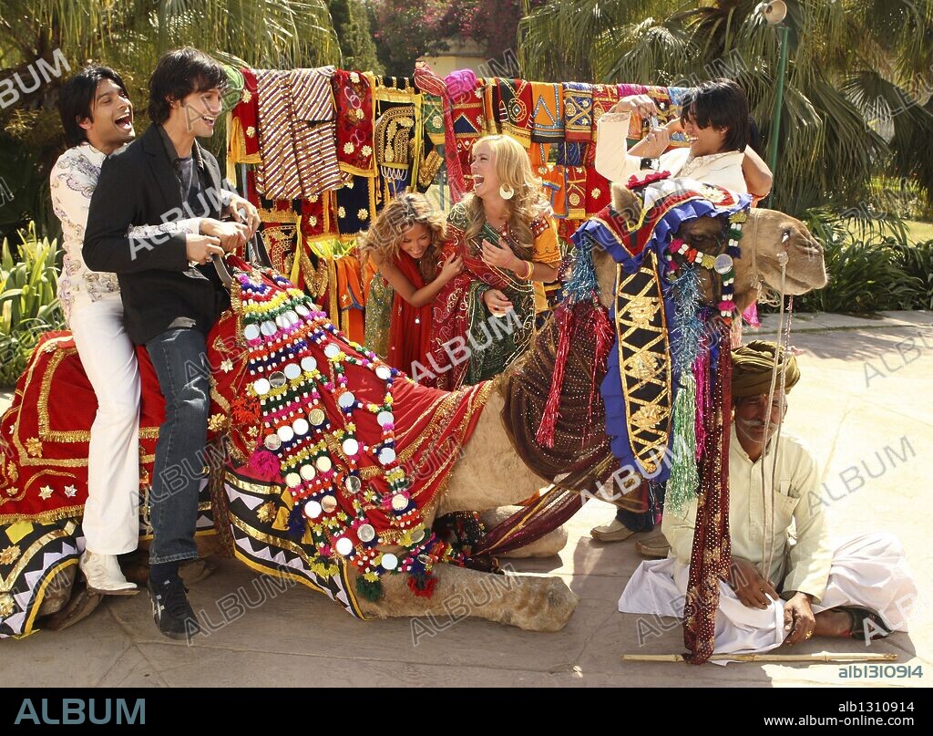 ADRIENNE BAILON, KUNAL SHARMA, MICHAEL STEGER and SABRINA BRYAN in CHEETAH GIRLS, THE: ONE WORLD-TV, 2008, directed by PAUL HOEN. Copyright KHUSSRO FILMS/MARTIN CHASE PRODUCTIONS/DISNEY CHANNEL.