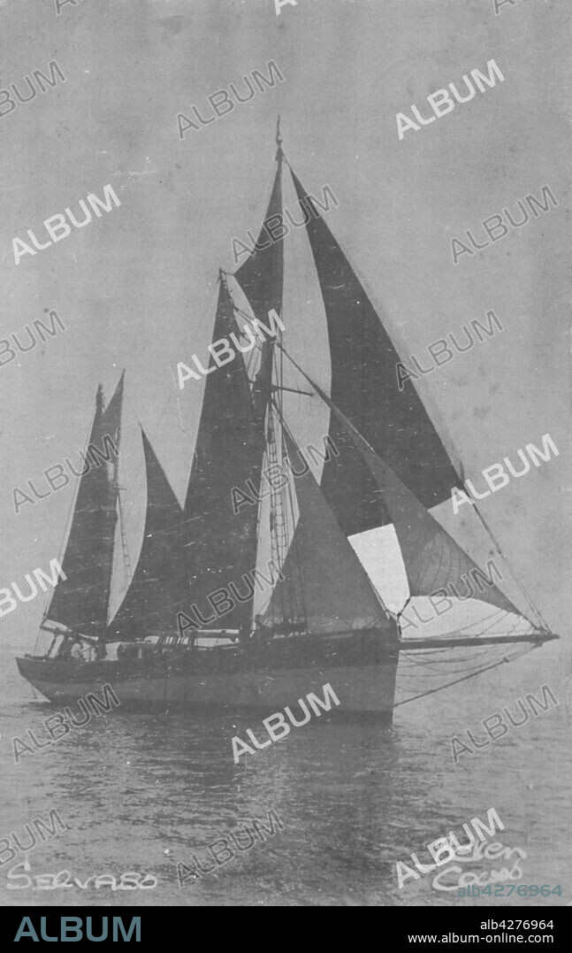 'Servabo', c1930s. The Servabo was the last Brixham trawler to be built in Brixham in Devon. She was converted to a yacht in about 1937 and did charter work out of Plymouth. In 1999 'Servabo' was reported as still sailing in the Caribbean. Postcard.