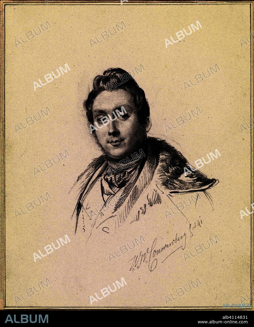 Portrait of Charles van Beveren. Draughtsman: Henricus Wilhelmus Couwenberg. Dating: 1841. Measurements: h 127 mm × w 104 mm.