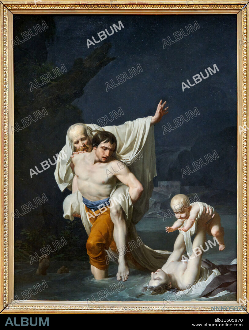 The Deluge, 1789, Salon of 1789, Oil on canvas, Jean-Baptiste REGNAULT, Paris, 1754 - 1829, Musée du Louvre, Paris, France.