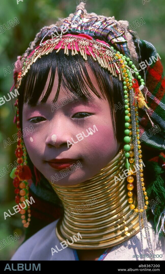 Thailand: Padaung (Long Neck Karen) girl, Chiang Mai Province, northern Thailand. The Padaung or Kayan Lahwi or Long Necked Karen are a subgroup of the Kayan, a mix of Lawi, Kayan and several other tribes. Kayan are a subgroup of the Red Karen (Karenni) people, a Tibeto-Burman ethnic minority of Burma (Myanmar).