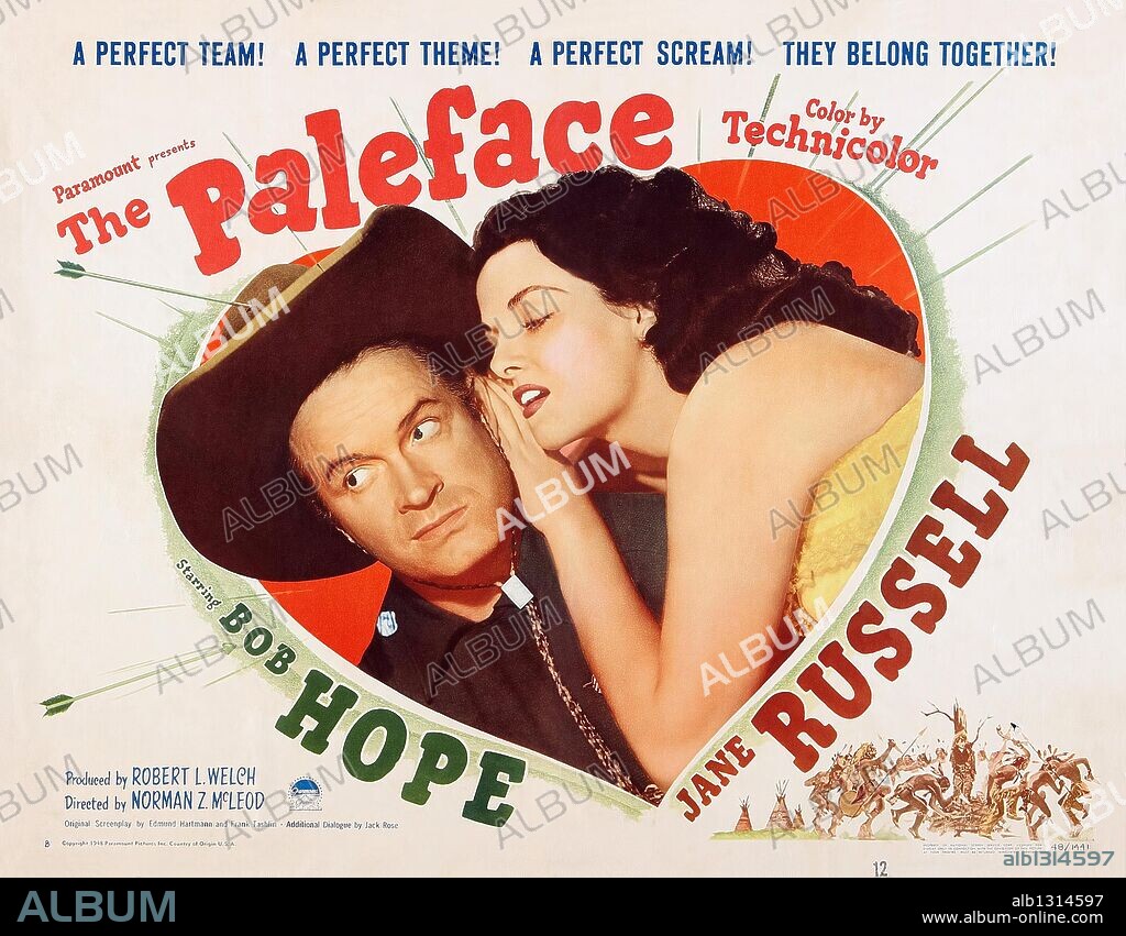 Poster of THE PALEFACE, 1948, directed by NORMAN Z. MCLEOD. Copyright PARAMOUNT PICTURES.