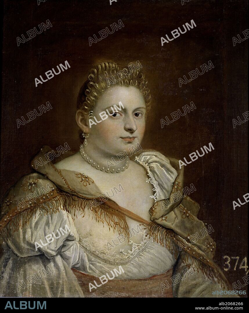 Marietta Robusti Tintoretta / 'Dama veneciana', Siglo XVI, Escuela Italiana, Lienzo, 77 cm x 65 cm, P00400.