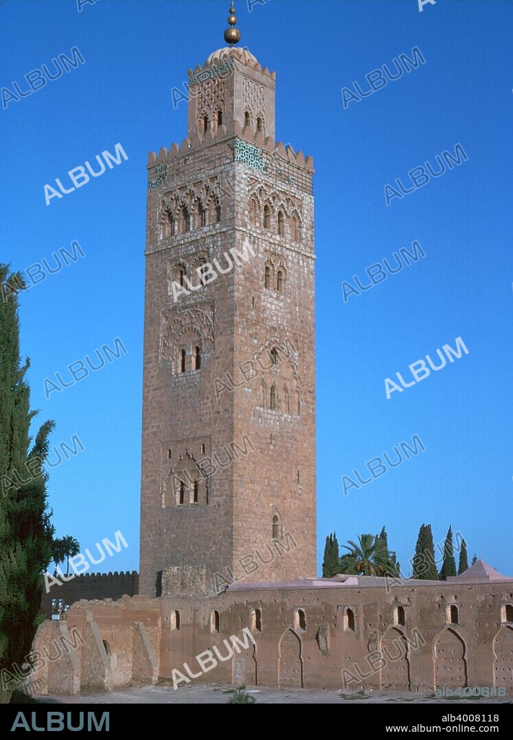 Tower of Koutoubia Mosque in Marrakech, 12th century.
