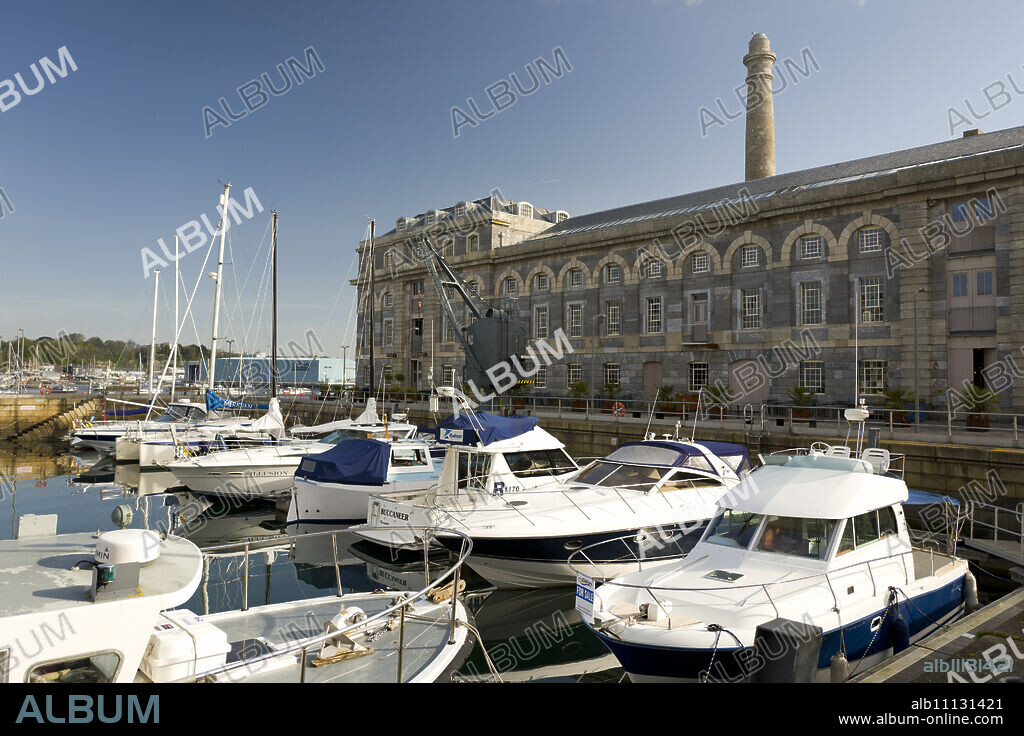 The marina, Royal William Yard, Plymouth, Devon, England, United Kingdom, Europe.