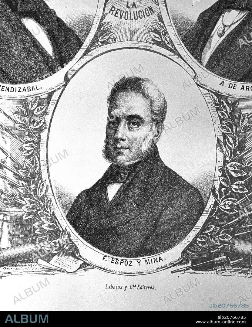 FRANCISCO ESPOZ Y MINA (1781/1836) - GENERAL ESPAÑOL.