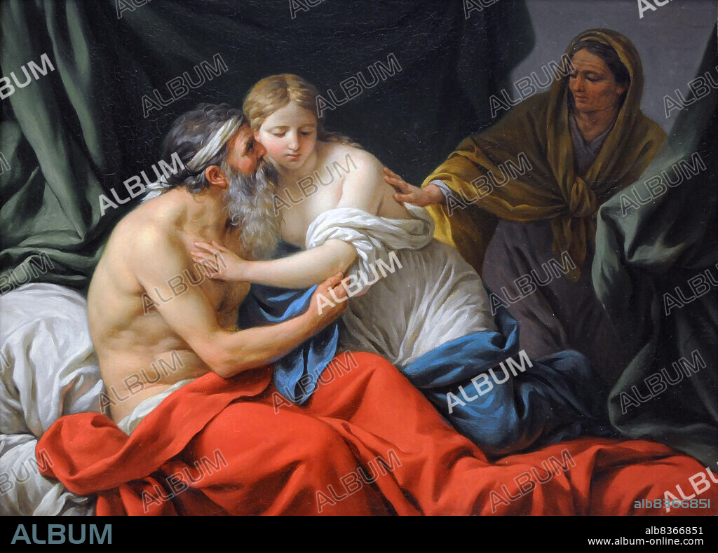 LOUIS-JEAN-FRANÇOIS LAGRENÉE L'AÎNÉ. Saray presenta a Agar a Abrahán (1781) Óleo sobre lienzo. Museo de Bellas Artes (Boston, EE. UU.).