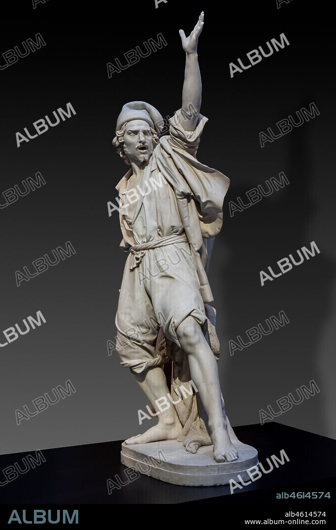 Alessandro Puttinati: "Masaniello", marble sculpture, 1846.