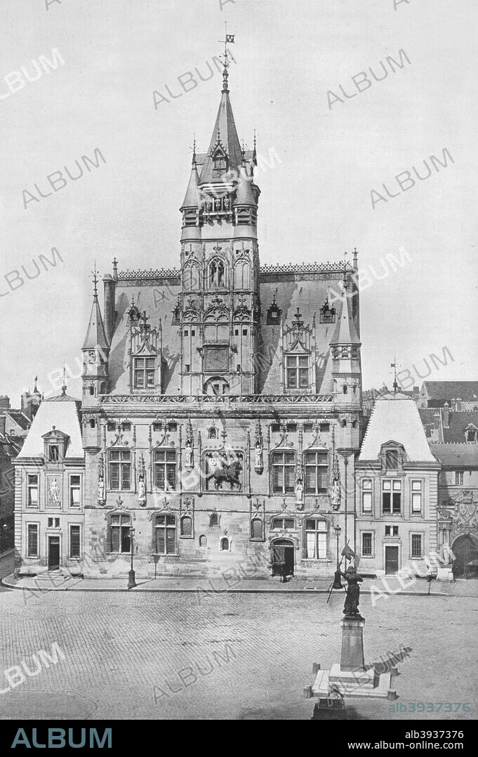 'Compiegne: The Hotel de Ville', 1914. From The Manchester Guardian History of the War - 1914, Vol. I.. [John Heywood Ltd, London, 1914].