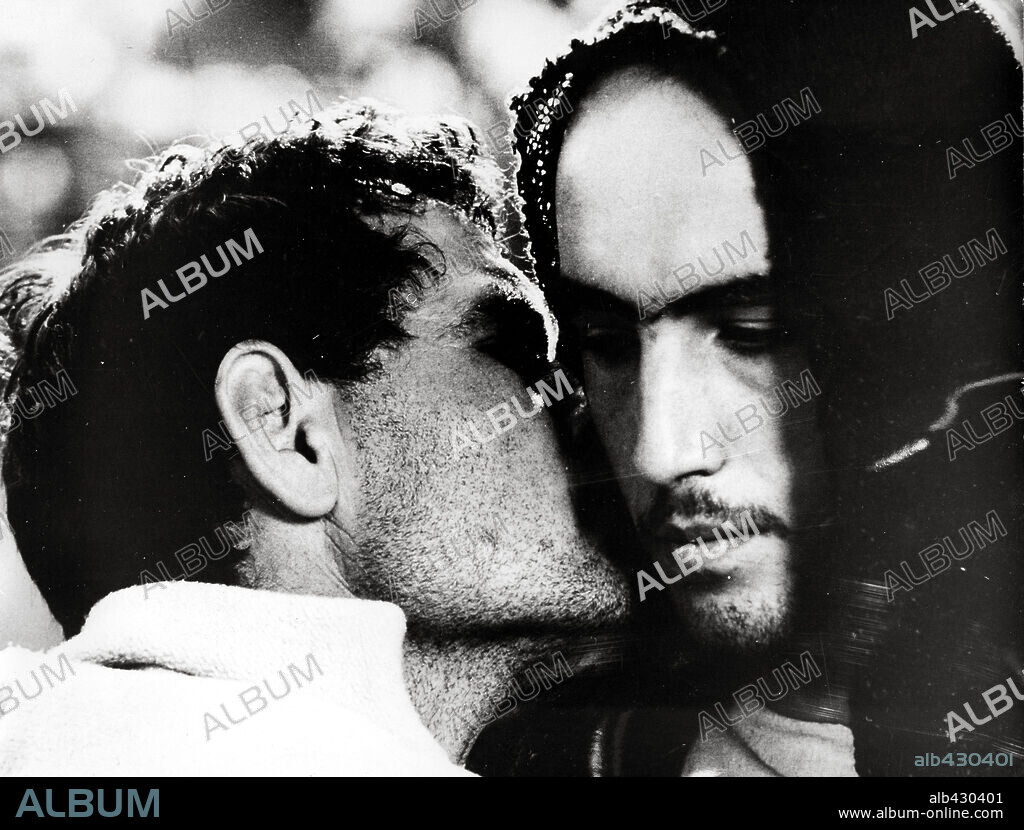 BAISER DE JUDAS and ENRIQUE IRAZOQUI. ENRIQUE IRAZOQUI in THE GOSPEL ACCORDING TO ST. MATTHEW, 1964 (IL VANGELO SECONDO MATTEO), directed by PIER PAOLO PASOLINI.