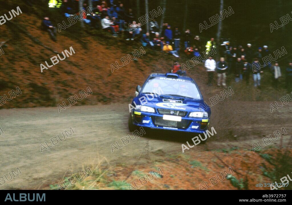 Richard Burns cornering on Network Q rally 1999 in Subaru Impreza.