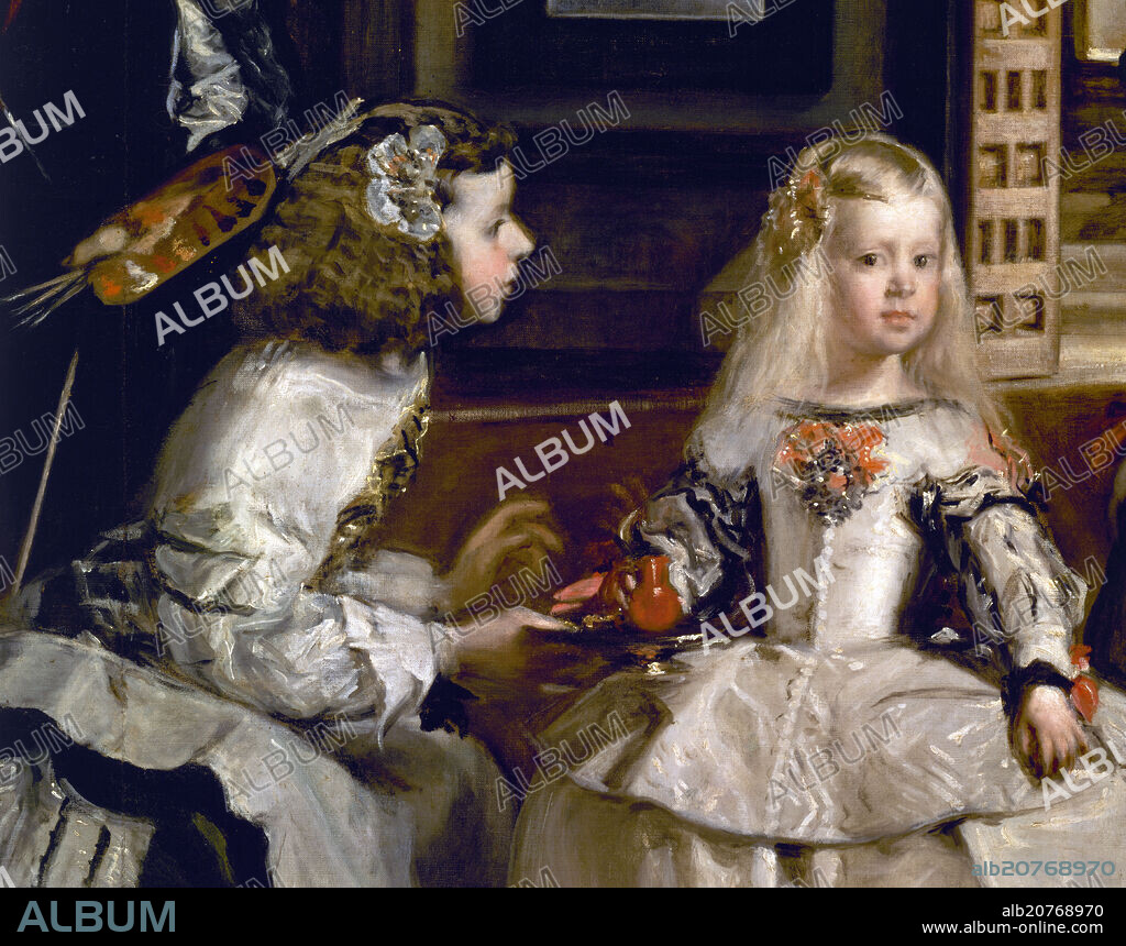 DIEGO VELAZQUEZ (1599-1660). 'Las Meninas, or The Family of Felipe IV' (detail), c. 1656, Oil on canvas, P01174.