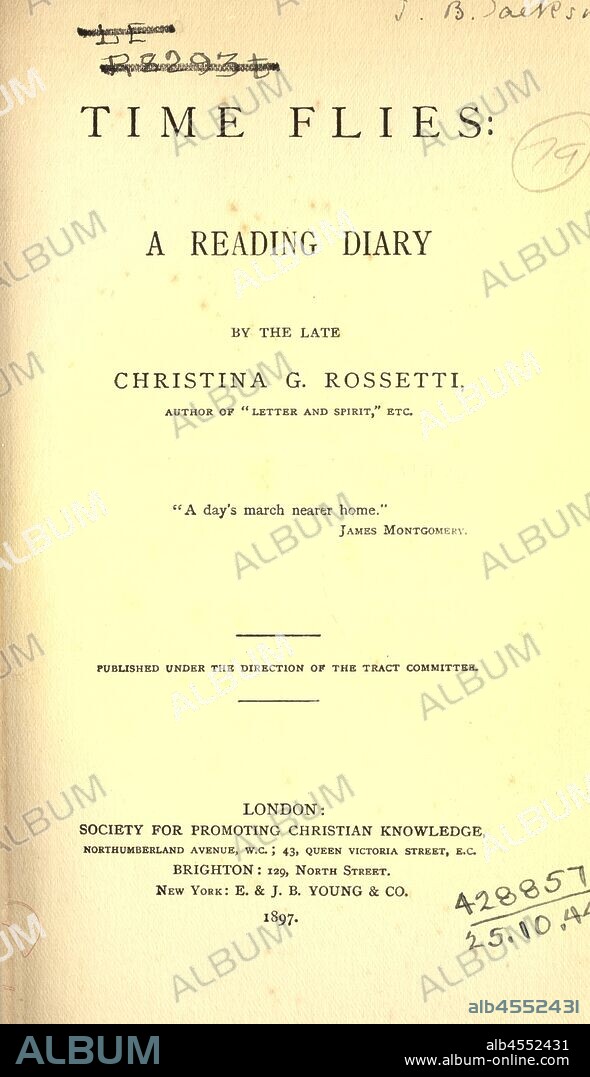 Time flies : a reading diary : Rossetti, Christina Georgina, 1830-1894.