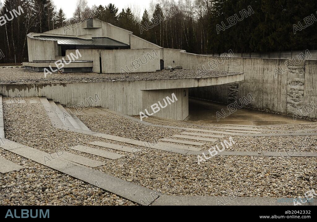 Campo de concentración nazi de Dachau. Actualmente funciona un Memorial y Museo sobre el Holocausto y la persecución política en el Tercer Reich. Exterior de la Iglesia de la Reconciliación. Alrededores de Dachao. Norte de Múnich. Baviera. Sur de Alemania.
