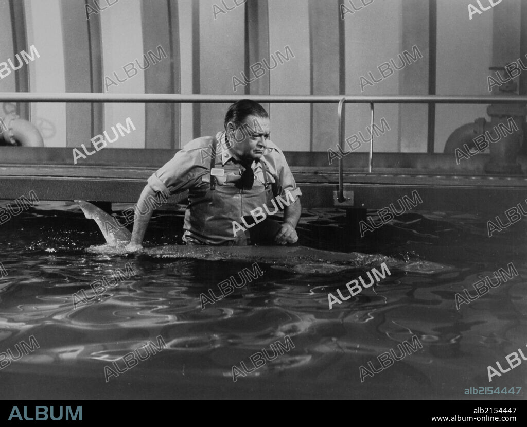 PETER LORRE in VOYAGE TO THE BOTTOM OF THE SEA, 1961, directed by IRWIN ALLEN. Copyright 20TH CENTURY FOX.
