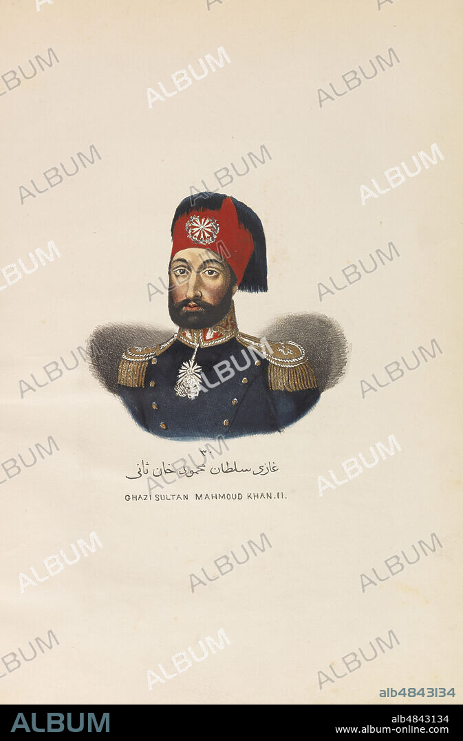 BOGHOS TATIKIAN. Portrait of Sultan Mahmud II (1785-1839).