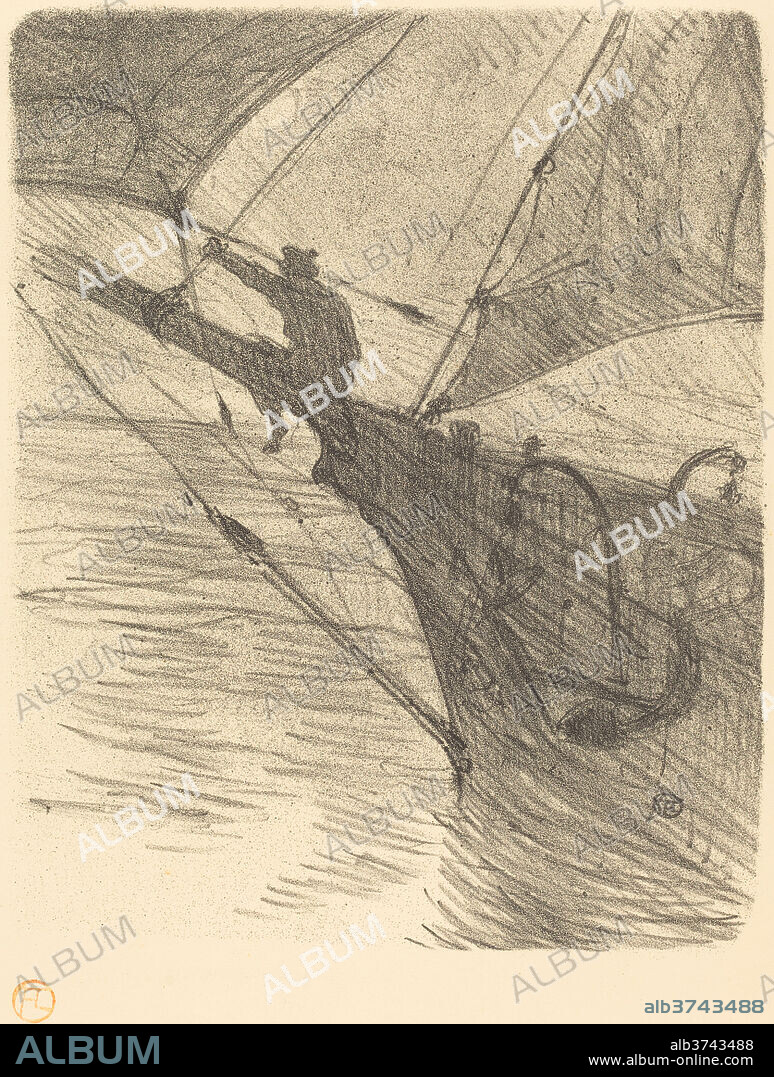 HENRI DE TOULOUSE-LAUTREC. Oceano Nox. Dated: 1895. Medium: lithograph in black.