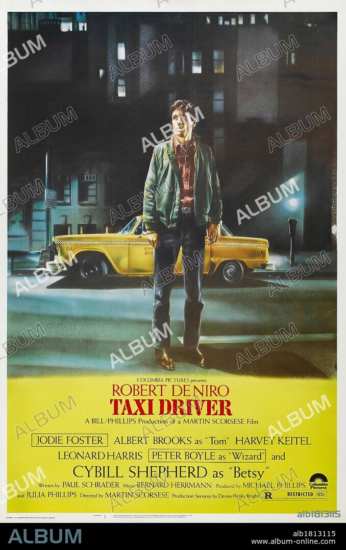 Poster of TAXI DRIVER, 1976, directed by MARTIN SCORSESE. Copyright COLUMBIA PICTURES.