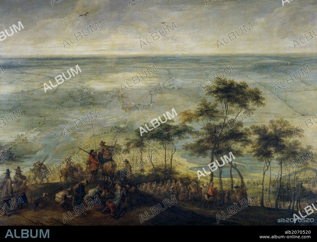 PIETER SNAYERS. Peter Snayers / 'Capture of Saint-Venant', Flemish School, Oil on canvas, 184 cm x 263 cm, P01742.