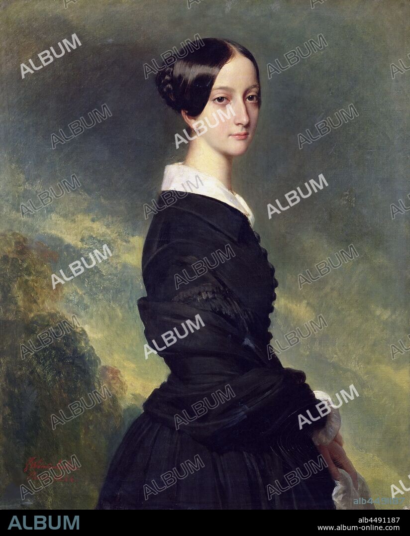 FRANZ XAVIER WINTERHALTER. Portrait of Princess Francisca of Brazil (1824-1898).