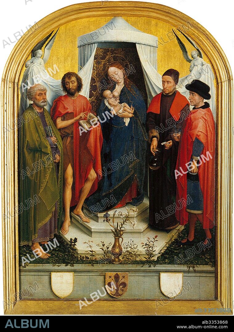 ROGIER VAN DER WEYDEN. Virgin and Child with four Saints (Medici Madonna).