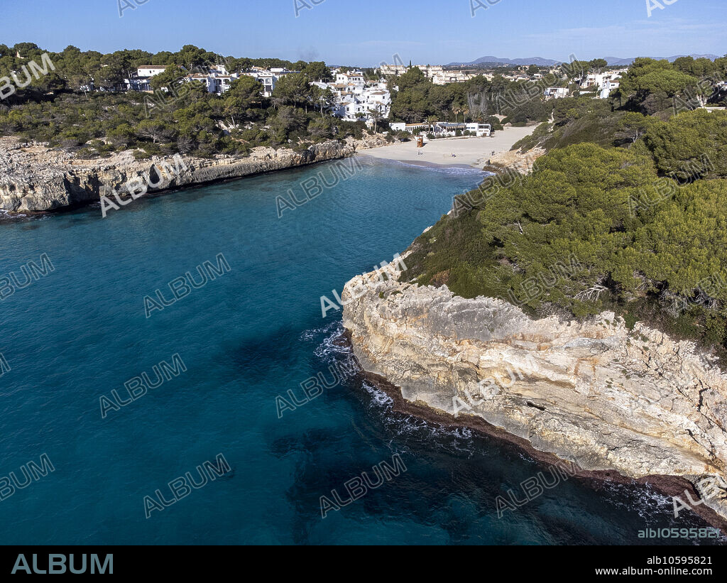 Cala Anguila, Manacor, Majorca, Balearic Islands, Spain.