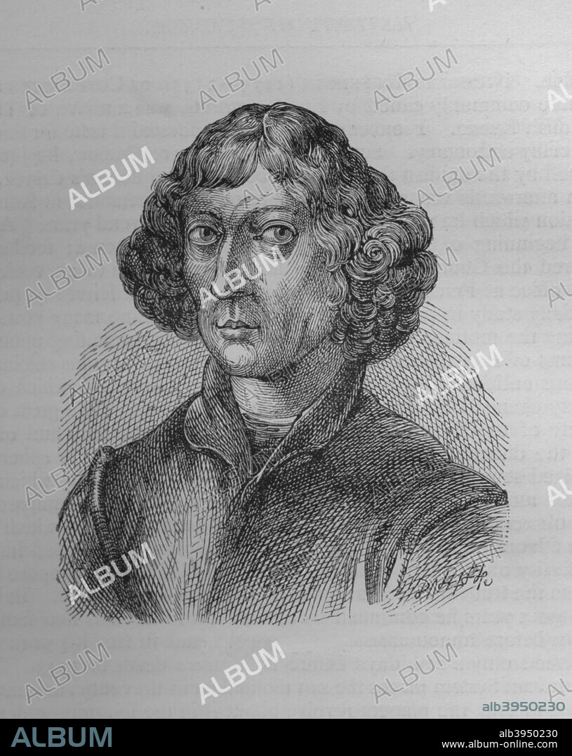 Nicolaus Copernicus (1473-1543), Polish mathematician and astronomer, 1894. From A Popular History of Science, by Robert Routledge, BSc (Lond.), F.C.S. [George Routledge & Sons, Limited., London, 1894].
