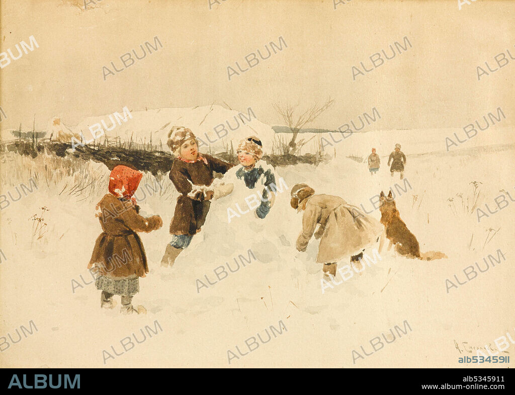 ALEXEI STEPANOVICH STEPANOV. Making a Snowman.