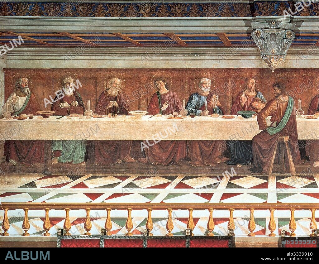 DOMENICO GHIRLANDAIO (circle). The Last Supper (Detail).