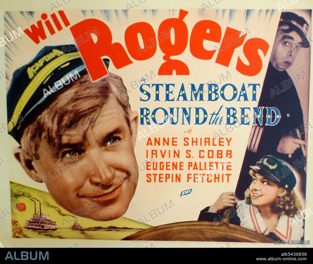 WILL ROGERS in STEAMBOAT ROUND THE BEND, 1935, directed by JOHN FORD. Copyright FOX FILMS.