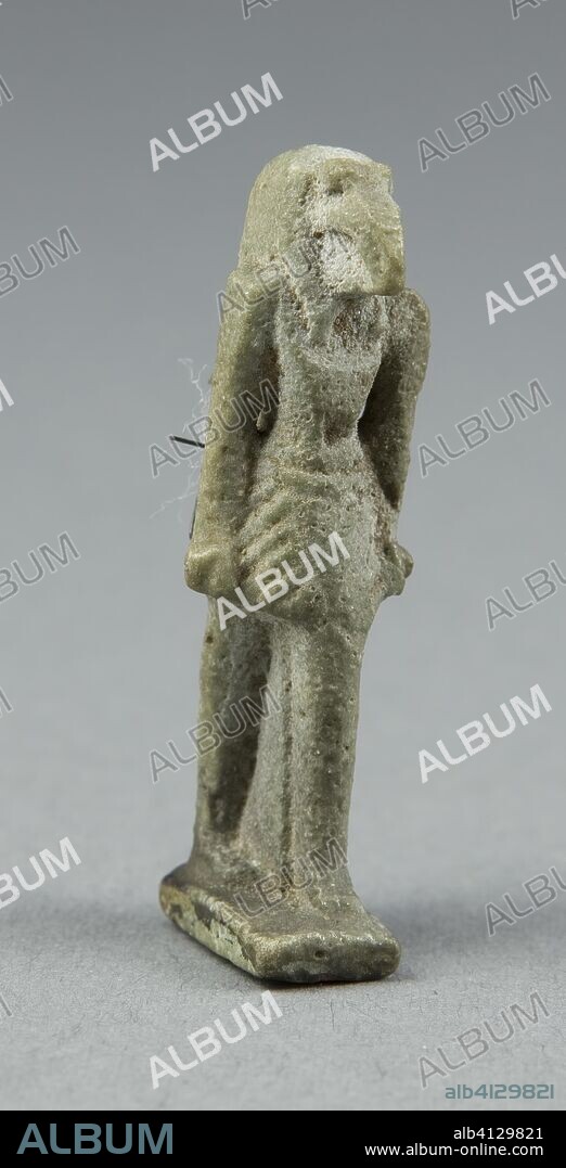 ANCIENT EGYPTIAN. Amulet of the God Thoth. Egyptian. Date: 664 BC-332 BC. Dimensions: 4 × 1.25 × 1.25 cm (1 9/16 × 1/2 × 1/2 in.). Faience. Origin: Egypt.