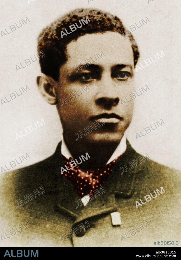 Jan Ernst Matzeliger (1852-1889), an African-American who invented a shoe-lasting machine that could attach the sole to a shoe in one minute, greatly speeding up the production of shoes. Color enhancement of BM8719.